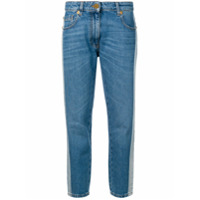 Versace Calça jeans com listra - Azul