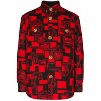 Versace Camisa com padronagem - Vermelho