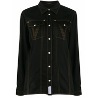 Versace Camisa Medusa com brilho - Preto