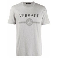 Versace Camiseta com estampa de logo - Cinza