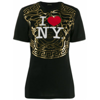 Versace Camiseta com estampa New York - Preto