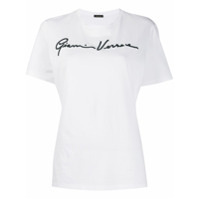 Versace Camiseta com logo bordado - Branco