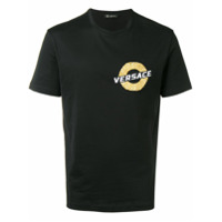 Versace Camiseta com logo bordado - Preto