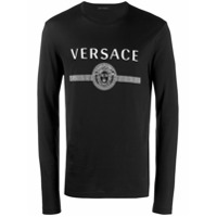 Versace Camiseta mangas longas Medusa - Preto