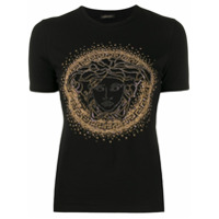 Versace Camiseta Medusa com tachas - Preto