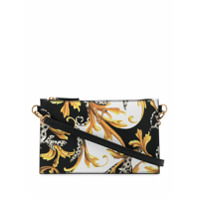 Versace Clutch Virtus de couro - Preto