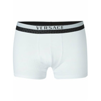 Versace Cueca boxer com logo - Branco