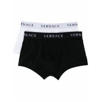Versace Cueca boxer com logo - Preto