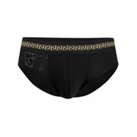 Versace Cueca com estampa - Preto