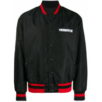 Versace Jaqueta bomber com logo - Preto