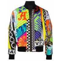 Versace Jaqueta bomber dupla face - Laranja