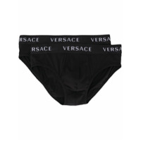 Versace logo band briefs set - Preto