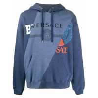 Versace Moletom com capuz e estampa - Azul