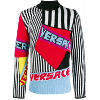 Versace Suéter com logo - Vermelho
