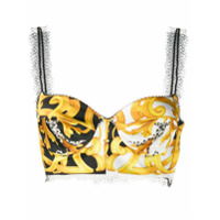 Versace Sutiã com estampa barroca - Branco