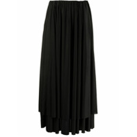 Vetements Saia midi evasê com pregas - Preto