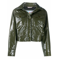 Vivetta cropped coated jacket - Verde