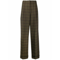 Vivetta plaid wide leg trousers - Marrom