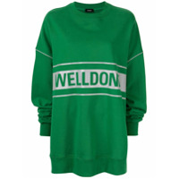 We11done printed logo sweatshirt - Verde