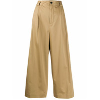 Woolrich Calça cropped com pregas - Neutro