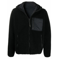Woolrich zip front fleece hoodie - Preto