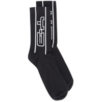 Y-3 intarsia-knit ankle socks - Preto