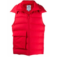 Y-3 puffer gilet - Vermelho