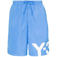 Y-3 Short de natação com logo - Azul