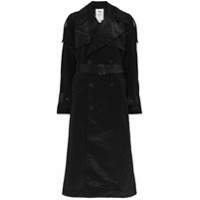 Y-3 Trench coat de crepe da china - Preto