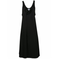 Y-3 Vestido com gola drapeada - Preto