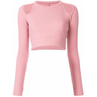 Year Of Ours Blusa cropped Michelle - Rosa