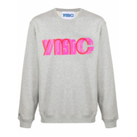 YMC long sleeve logo print jumper - Cinza