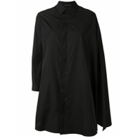 Yohji Yamamoto cape-detail shirt - Preto
