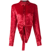 Y/Project Camisa com cinto - Vermelho