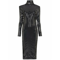 Y/Project Vestido slim texturizado - Preto