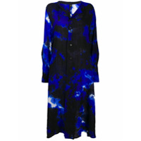 Y's abstract print shirt dress - Azul
