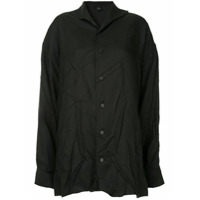 Y's crinkled classic shirt - Preto