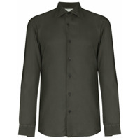 Z Zegna Camisa de algodão misto - Verde