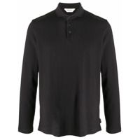 Z Zegna Camisa polo mangas longas - Preto