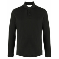 Z Zegna Camisa polo mangas longas - Preto