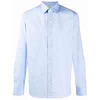 Z Zegna Camisa slim mangas longas - Azul