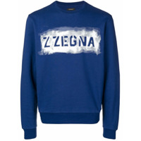 Z Zegna Moletom com estampa de logo - Azul
