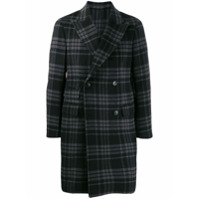 Z Zegna plaid double-breasted coat - Cinza