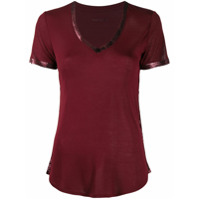 Zadig&Voltaire Blusa com gola V - Roxo