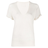 Zadig&Voltaire Camiseta gola V - Branco