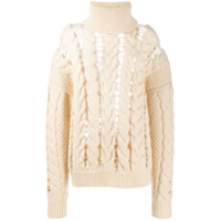 Zilver Suéter gola alta de tricô - Neutro