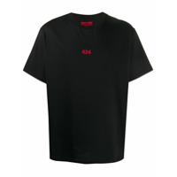 424 Camiseta mangas curtas com logo bordado - Preto