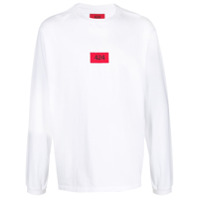 424 Camiseta mangas longas com estampa de logo central - Branco
