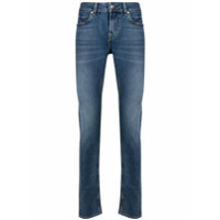 7 For All Mankind Calça jeans reta cintura média - Azul