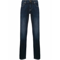 7 For All Mankind Calça jeans slim com efeito desbotado - Azul
